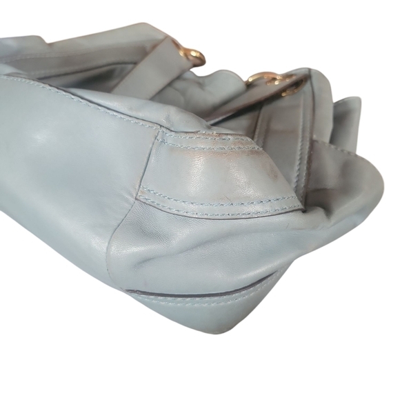 Michael Kors Teal Blue Ludlow Soft Leather Large Women's Bag - Picture 7 of 12